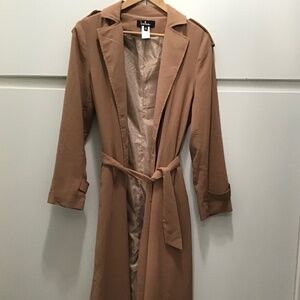 Lulu’s long light Tan coat, size XS